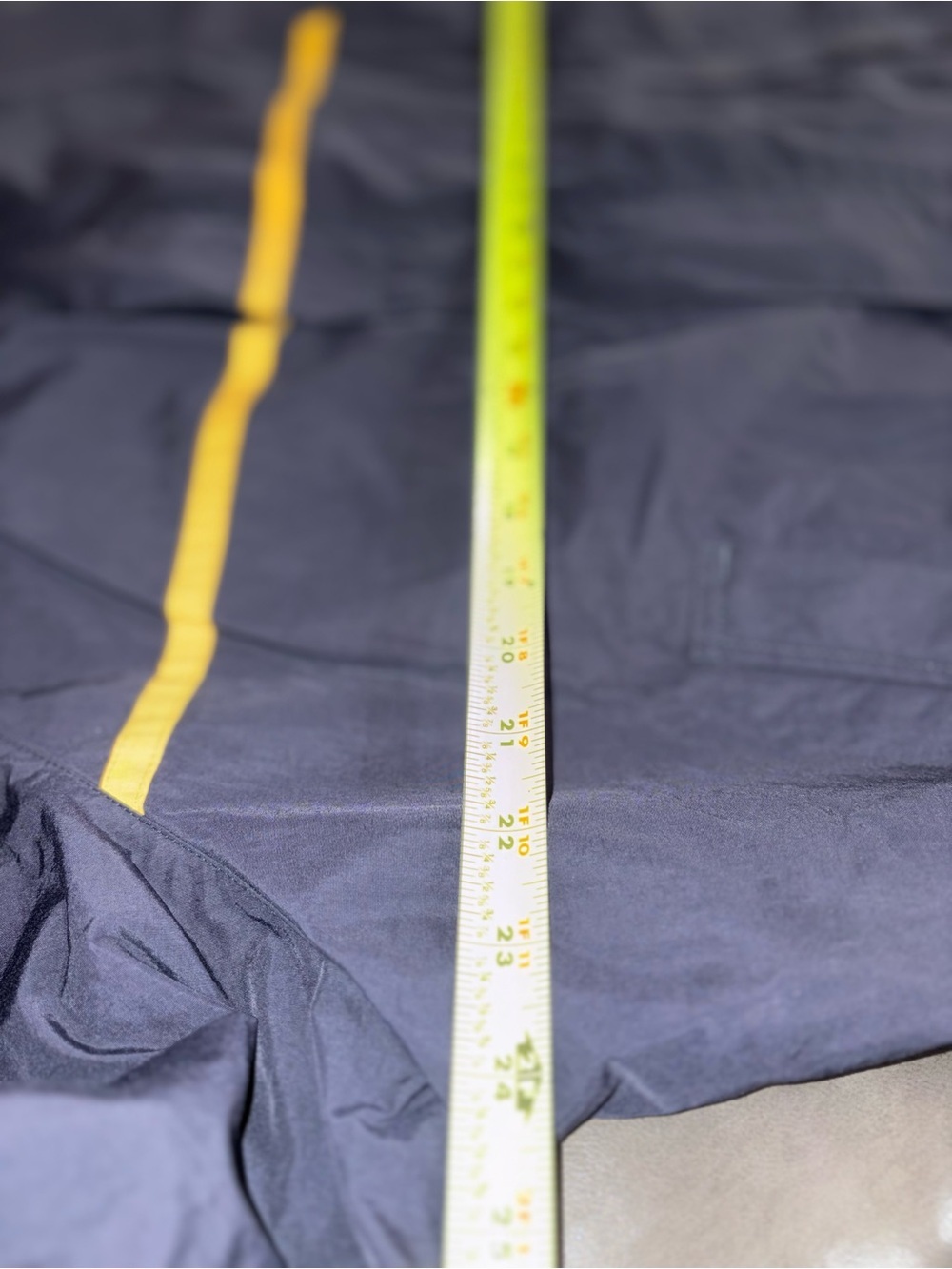 Nautica Hooded Windbreaker Rain Jacket Navy Yellow Mesh Lined XL - Picture 7 of 8